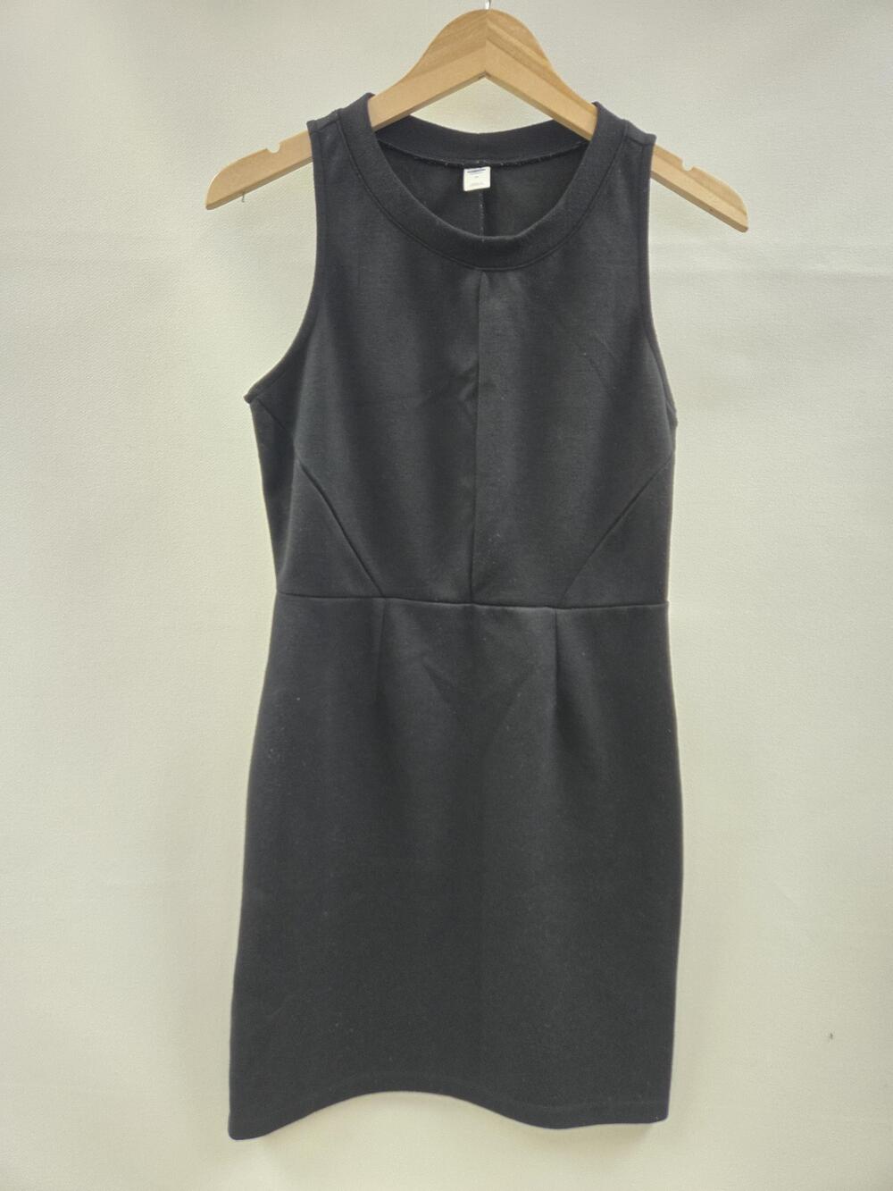 Old Navy Dress Womens Medium Black Sleeveless Sheath Side Zip Little Black Dress